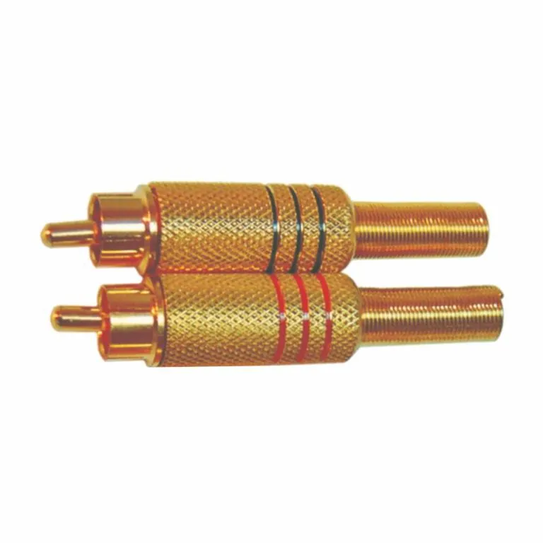 Plug Rca Macho 4mm - Dourado - (10pçs)