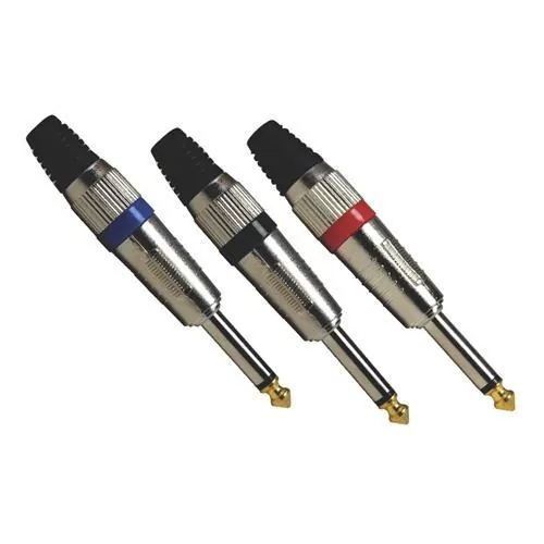 Plug P10 Mono Profissional Preto - (05pçs)