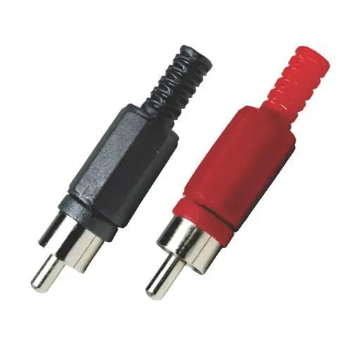 Plug Rca Macho Preto - (10pçs)
