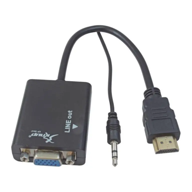 Adaptador Conversor do Hdmi para Vga com Plug P2 para áudio