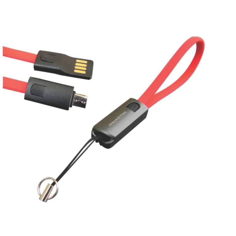 Cabo USB x V8 - Chaveiro - 2.4A - 23Cm