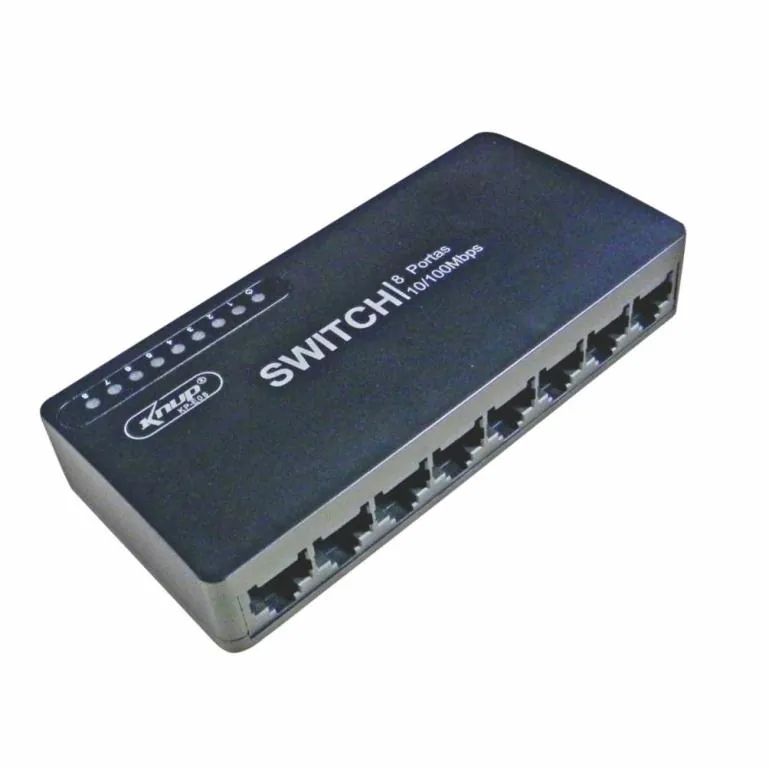 Switch rede rj 45 8 portas 10/100/1000