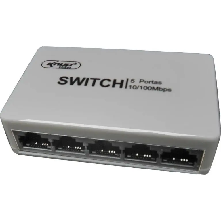 Switch rede RJ 45  10/100 /1000  (5 portas)