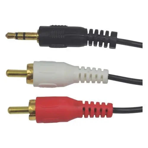 Cabo P2 x 2Rca Dourado 1.80m - (5pçs)