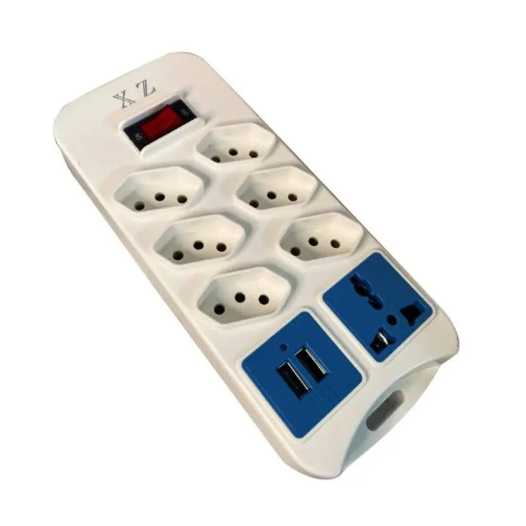 EXTENSÃO 2M  6TOMADAS+2USB+ EURO