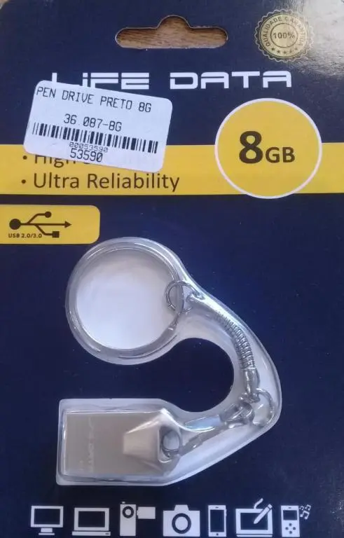 PENDRIVER 8 GB 2.0   3.0